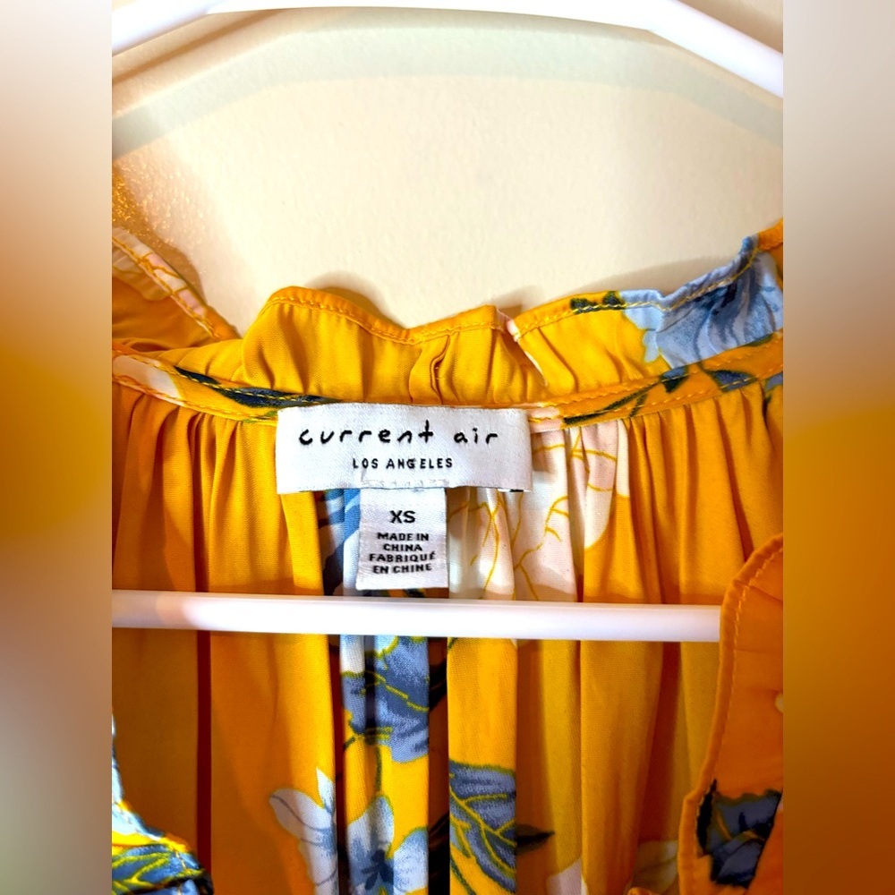 Current Air CanaryYellow Floral Midi Sundress NWOT - Picture 3 of 10